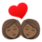 Kiss- Woman- Woman- Medium Skin Tone- Dark Skin Tone emoji on Emojione